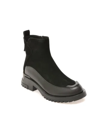 Ghete EPICA negre, M1167B, din piele intoarsa