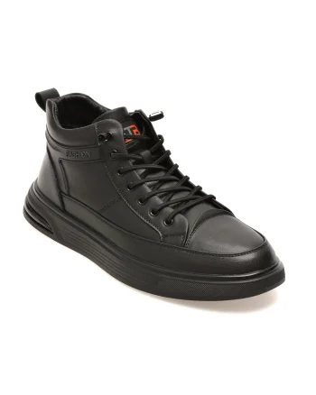 Ghete BITE THE BULLET negre, 82735, din piele naturala