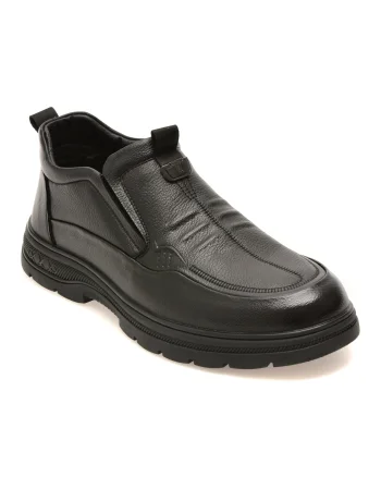 Ghete BITE THE BULLET negre, 86367, din piele naturala