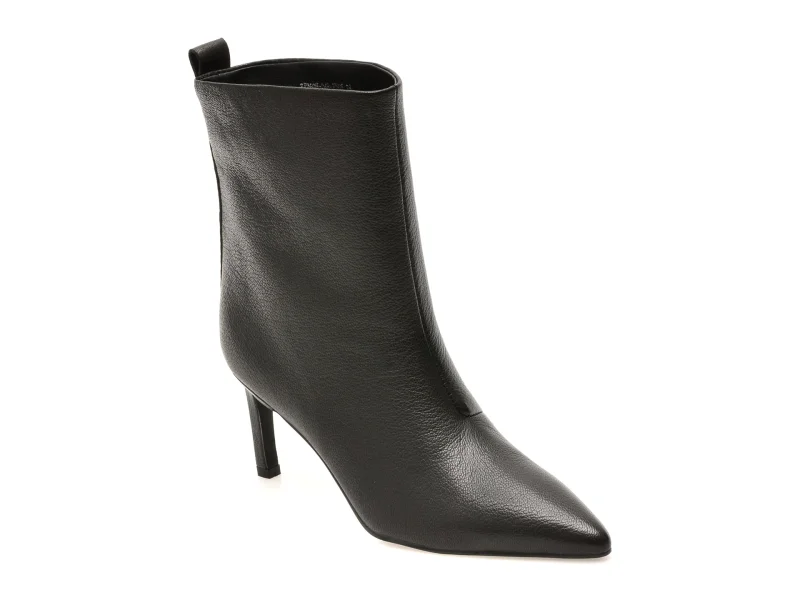 Botine elegante EPICA negre, ZJ260H, din piele naturala