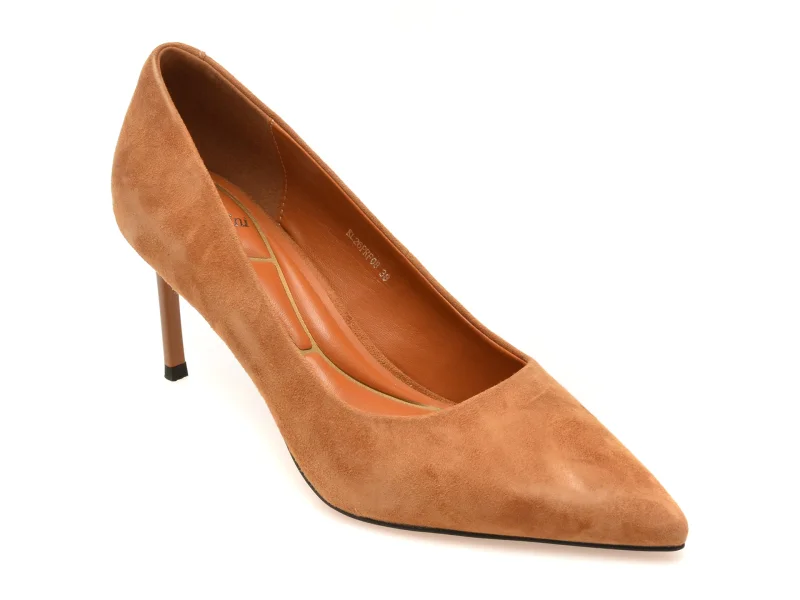 Pantofi eleganti FLAVIA PASSINI maro, KL26PRF, din piele intoarsa