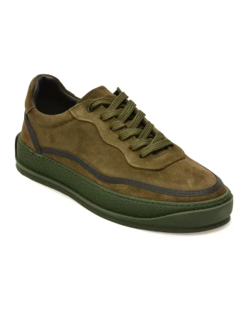 Pantofi GRYXX kaki, 17121, din piele intoarsa