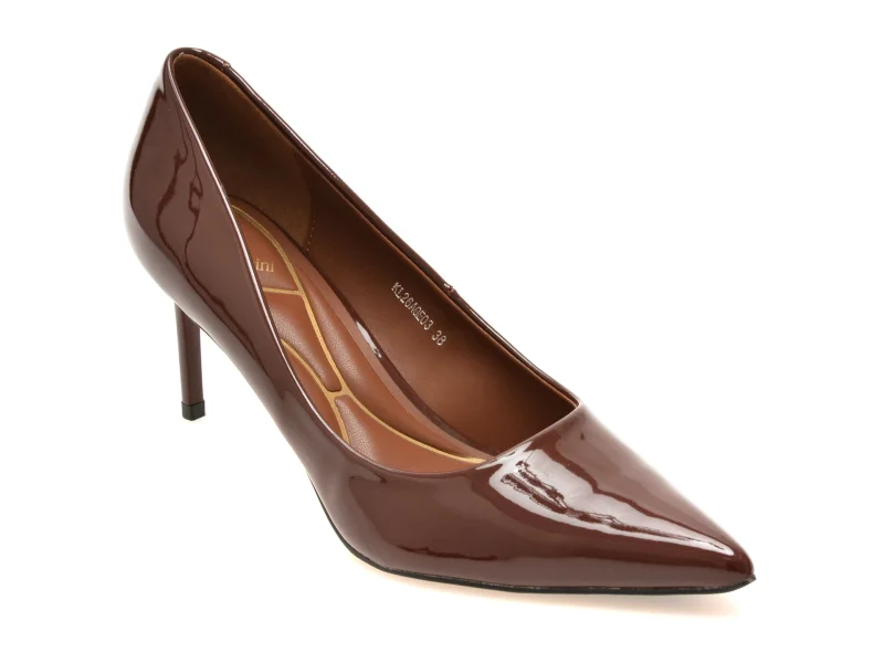 Pantofi eleganti FLAVIA PASSINI visinii, KL26AGE, din piele ecologica lacuita