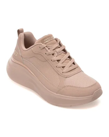 Pantofi sport SKECHERS bej, BOBS B LOVE, din piele ecologica
