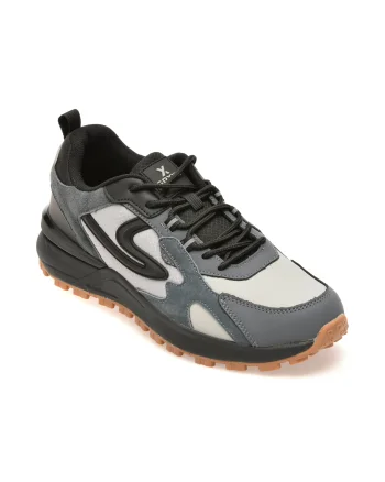 Pantofi sport GRYXX negri, 29018, din material textil si piele naturala