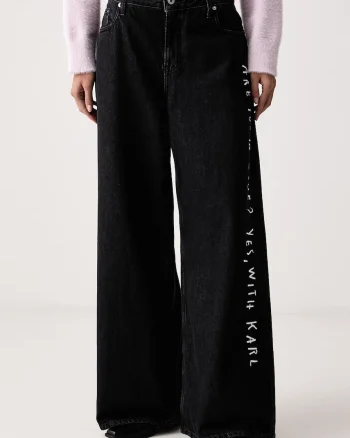Karl Lagerfeld Jeans  blugi wide leg pentru femei x Pietro Terzini