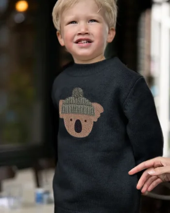 Donsje  pulover de lână pentru copii Denn Merino Wool Sweater Koala