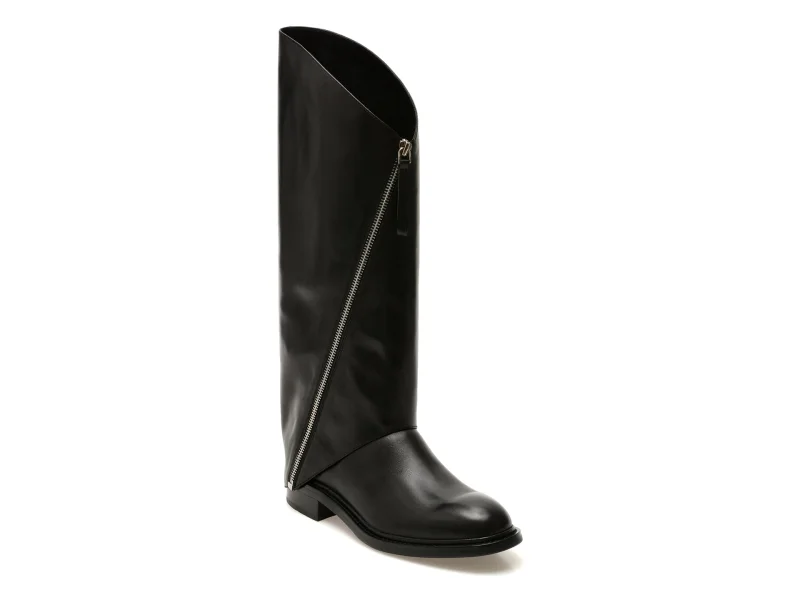 Cizme EPICA PREMIUM negre, 1723, din piele naturala
