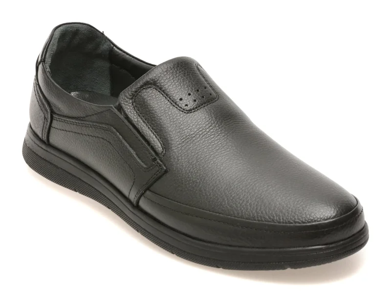 Pantofi BITE THE BULLET negri, BL902, din piele naturala