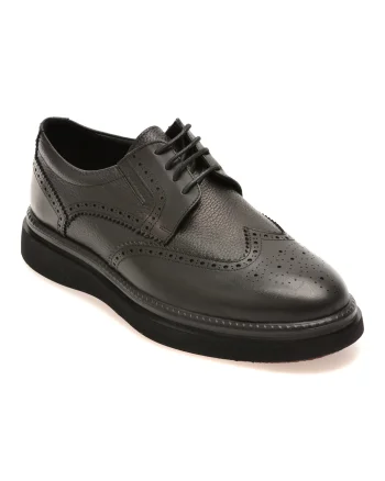 Pantofi eleganti OTTER negri, BR4504, din piele naturala