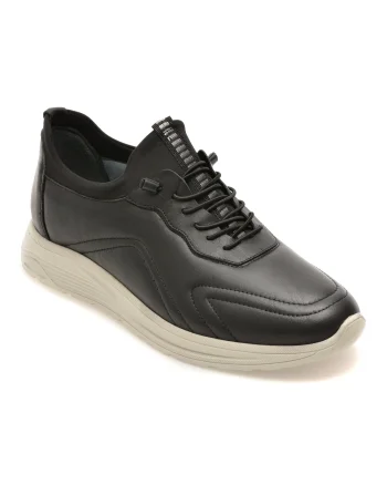 Pantofi sport BITE THE BULLET negri, NR223, din piele naturala