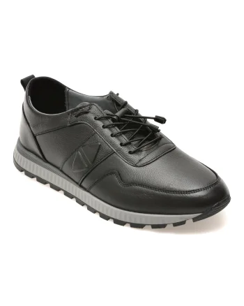 Pantofi sport BITE THE BULLET negri, OY1105, din piele naturala