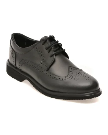 Pantofi eleganti BITE THE BULLET negri, RZ405, din piele naturala