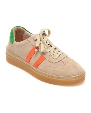 Pantofi sport FLAVIA PASSINI bej, BUL1454, din piele intoarsa