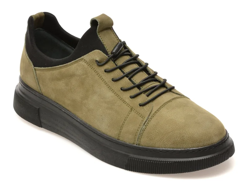 Pantofi GRYXX kaki, BS3810, din nabuc