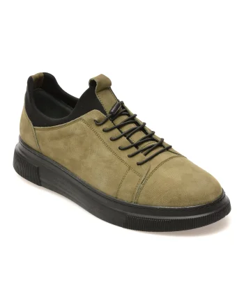 Pantofi GRYXX kaki, BS3810, din nabuc