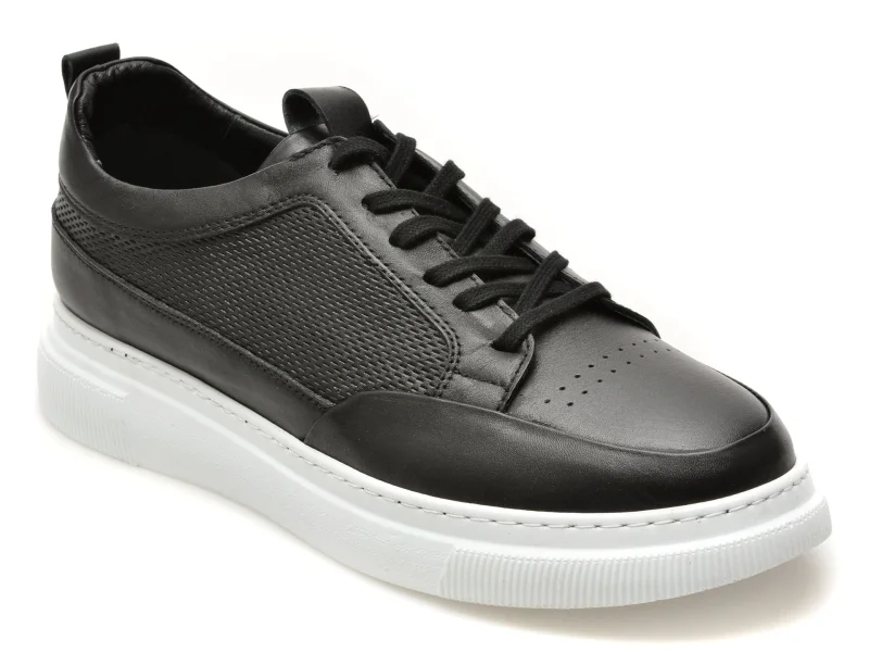 Pantofi sport BITE THE BULLET negri, BS4253, din piele naturala