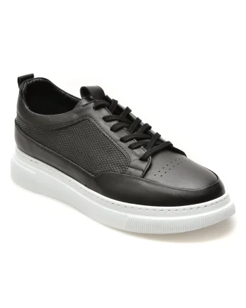 Pantofi sport BITE THE BULLET negri, BS4253, din piele naturala