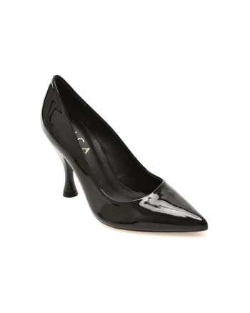 Pantofi eleganti EPICA negri, 9649909, din piele naturala lacuita