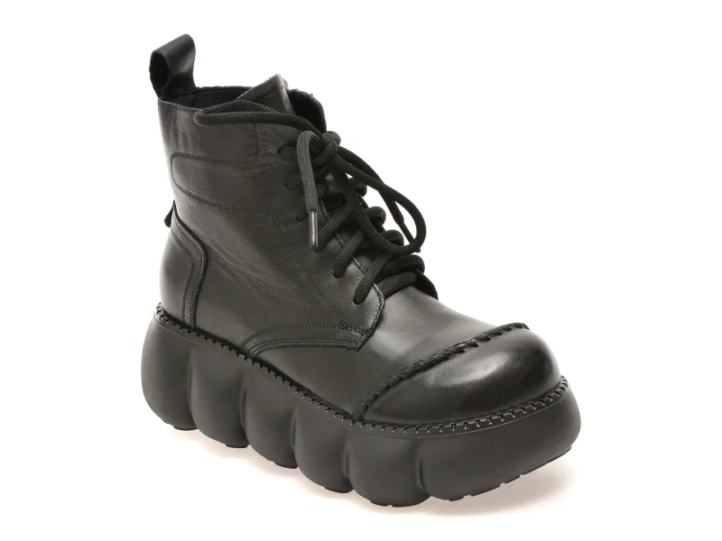 Ghete GRYXX negre, 2653, din piele naturala