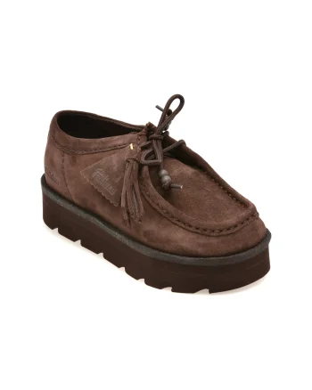 Ghete CLARKS maro, MEARE WALLA, din piele intoarsa