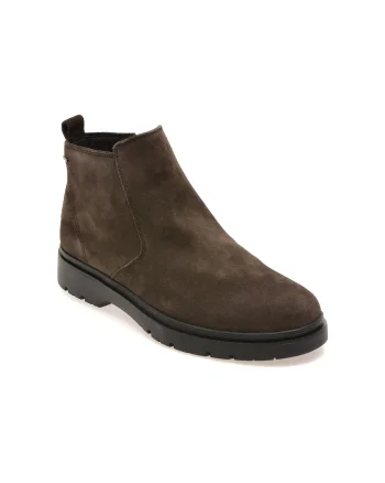 Ghete GEOX maro, U46HNC, din piele intoarsa