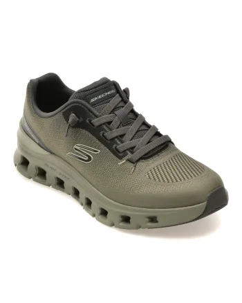 Pantofi sport SKECHERS kaki, GLIDE-STEP PRO, din material textil