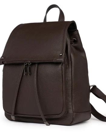 Rucsac piele naturala Jimmy maro inchis