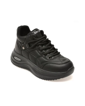 Ghete GRYXX negre, 5K718, din piele ecologica