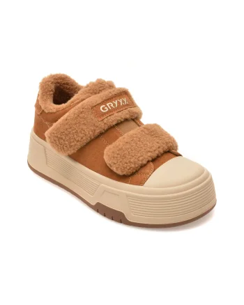 Pantofi sport GRYXX maro, 16R3, din piele intoarsa