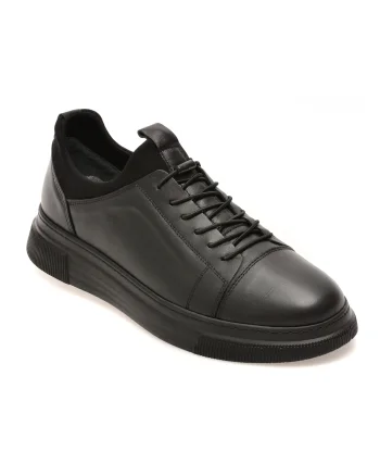 Pantofi GRYXX negri, BS3810, din piele naturala