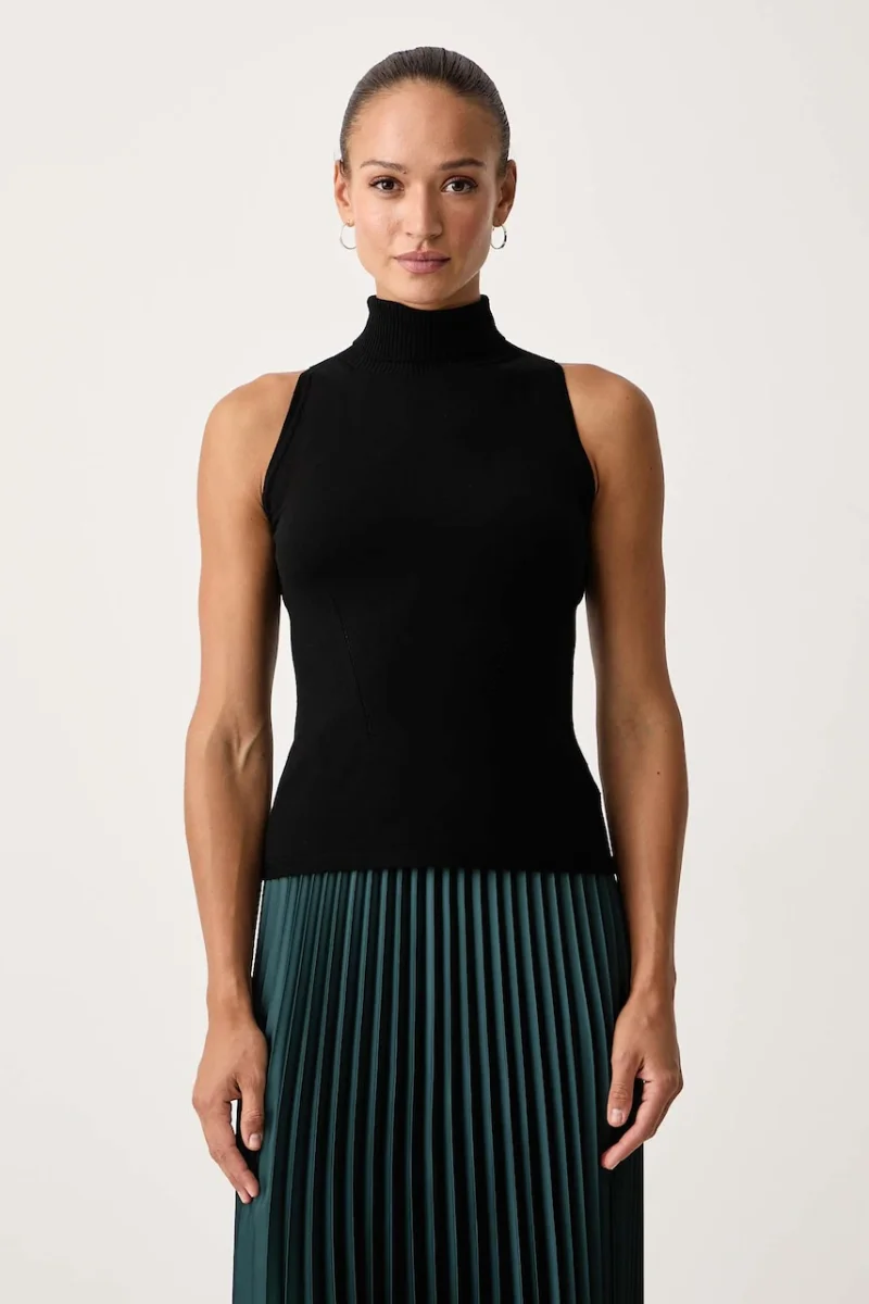 Twinset  pulover cu guler înalt pentru femei cu vâscoză
