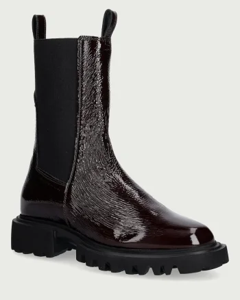 AllSaints  botine cu platformă pentru femei din piele Hallie Boot Patent