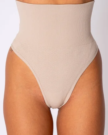 Chiloti Tanga modelatori inalti, Beige