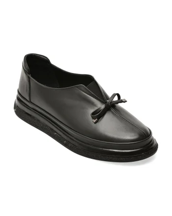 Pantofi IMAGE negri, 55037, din piele naturala
