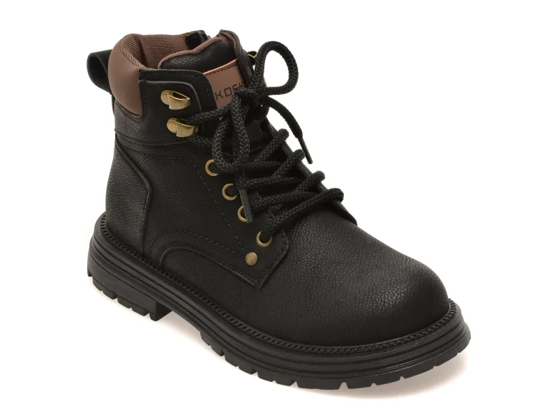 Ghete SELECTION KIDS negre, 52009, din piele naturala