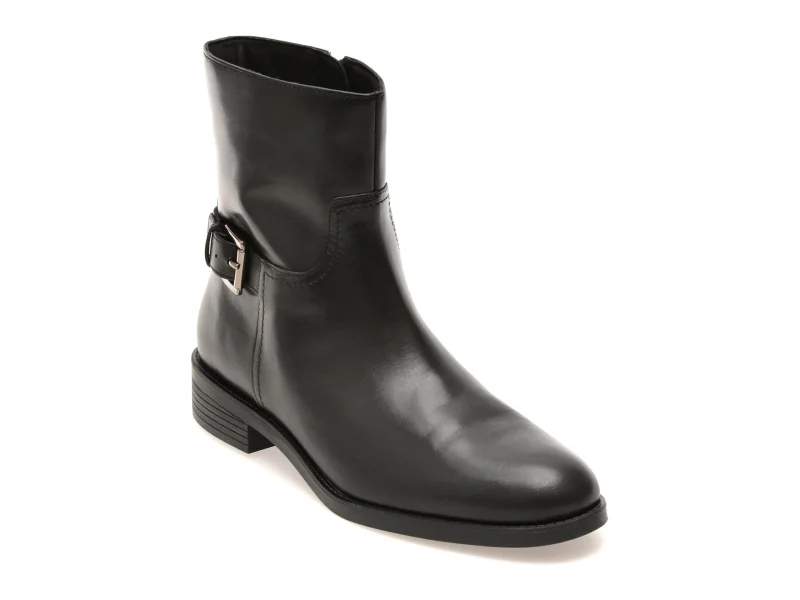 Ghete GEOX negre, D6811F, din piele naturala