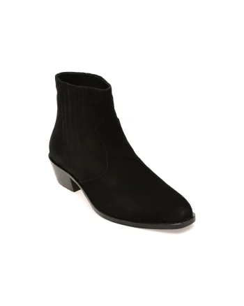 Ghete GRYXX negre, 5376042, din piele intoarsa