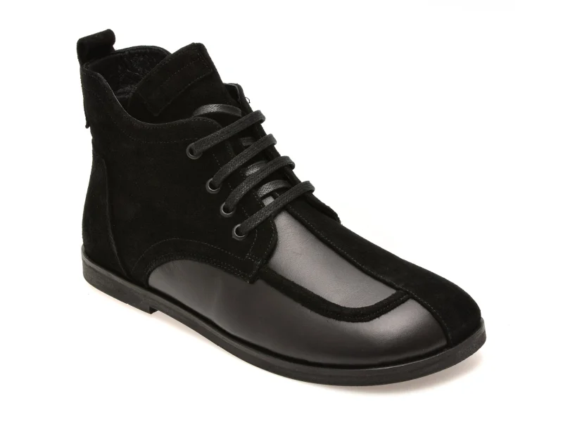 Ghete IMAGE negre, 4790745, din piele naturala