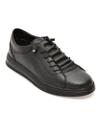 Pantofi BITE THE BULLET negri, RZ609, din piele naturala