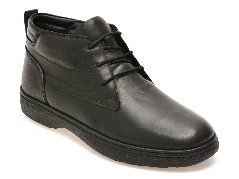 Ghete OTTER negre, SH8000, din piele naturala