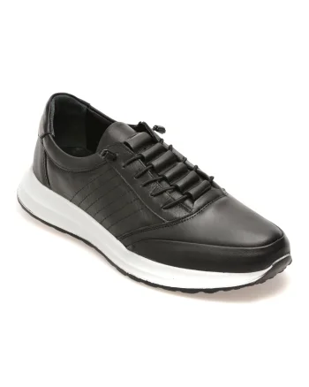 Pantofi sport BITE THE BULLET negri, BS150, din piele naturala