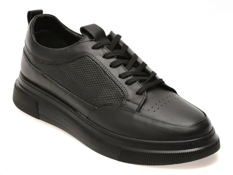 Pantofi sport BITE THE BULLET negri, BS4253, din piele naturala