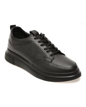 Pantofi sport BITE THE BULLET negri, BS4253, din piele naturala