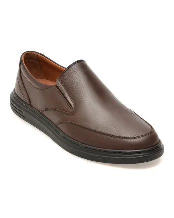 Pantofi BITE THE BULLET maro, UZ362, din piele naturala