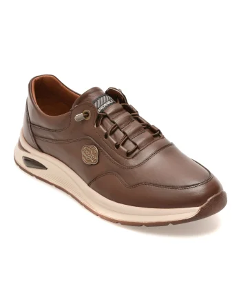Pantofi sport BERLANTY maro, BRT713, din piele naturala