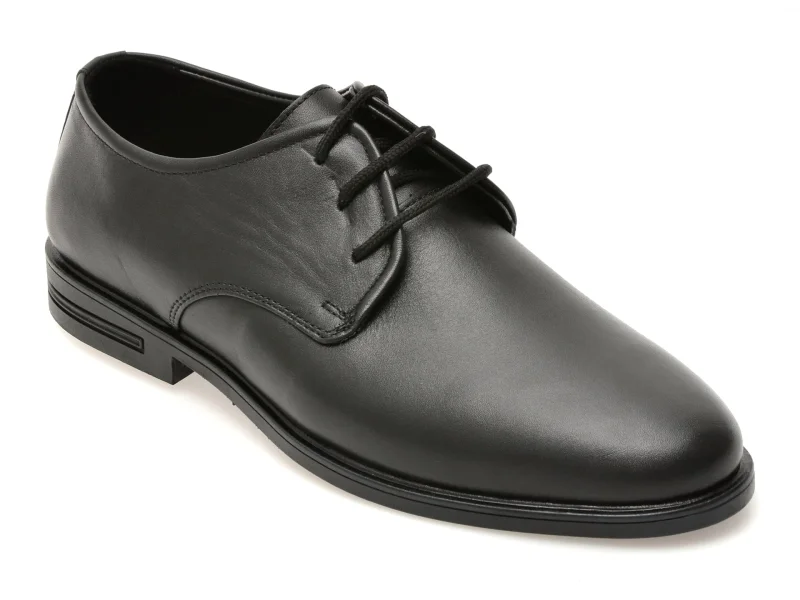Pantofi eleganti OTTER negri, DD611, din piele naturala