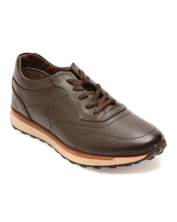 Pantofi sport BITE THE BULLET maro, RZ2025, din piele naturala