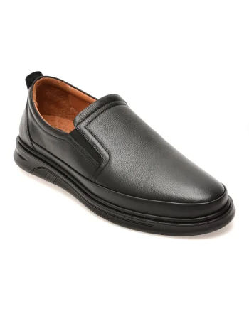 Pantofi OTTER negri, KC70999, din piele naturala
