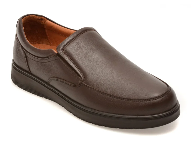 Pantofi OTTER maro, KC10928, din piele naturala